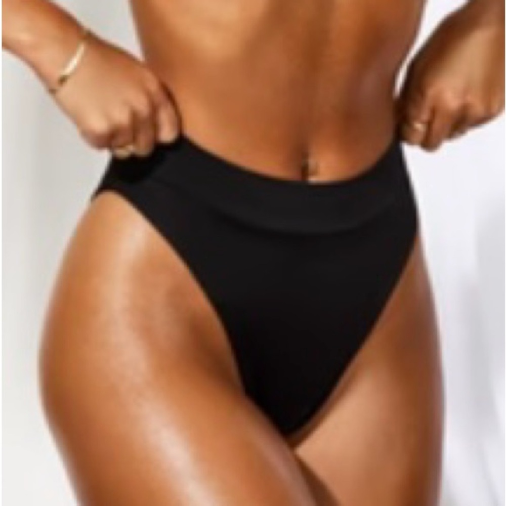 Black High Waisted Bikini Bottoms